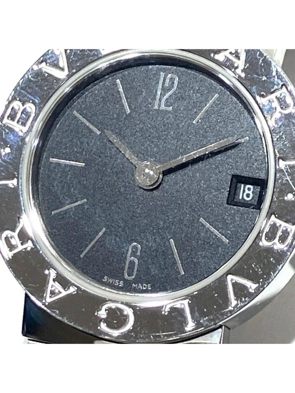 Bvlgari Watch SS Quartz Black Dial
